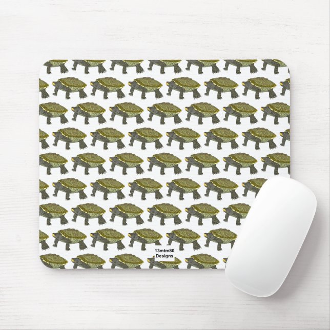 Terrapin (pattern white) - Mouse Pad (Com mouse)