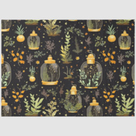 Terrários de Boho com Papel Tecido de Decoupage de