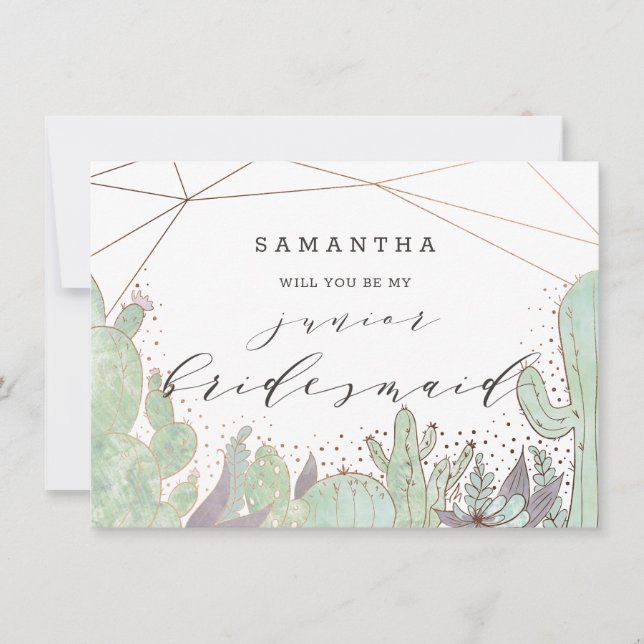 Terrarium Cactus Junior Bridesmaid Proposta (Frente)