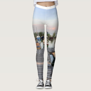 Terras de leggings de embarcações para mulheres