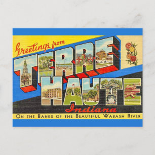 Terre Haute Indiana Cartão Postal Antigo