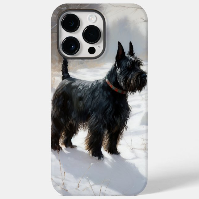 Terrier Escocês Deixe Nevar Natal (Verso)