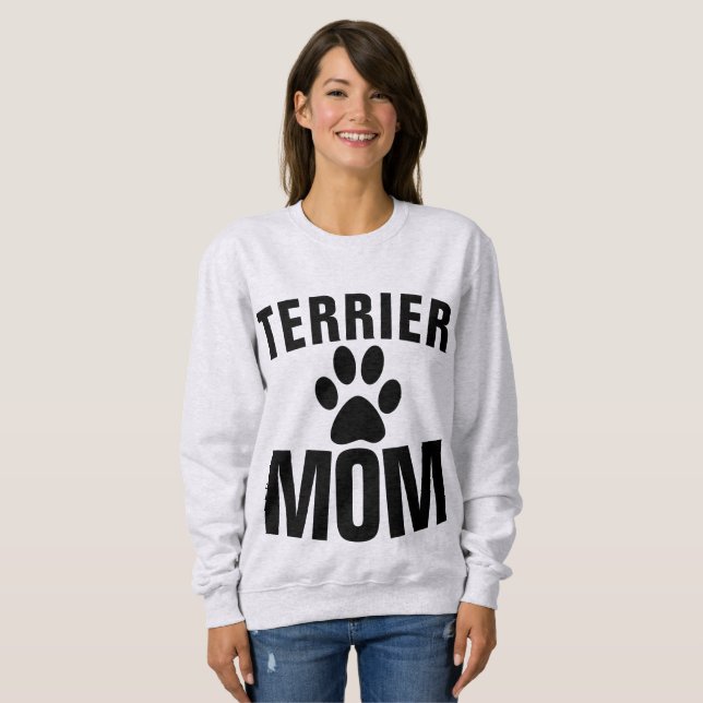 TERRIER MOM DOG t-shirts e sweatshirts (Frente Completa)