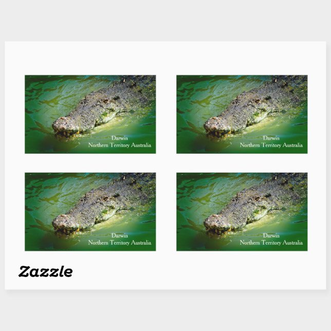 Território Norte Darwin - Adesivos Crocodilo (Folha)