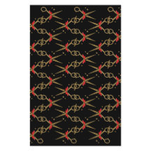 Tesoura com brilho no ouro - Estilista do cabelo