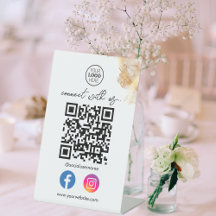Tesoura Dourada Conecte-se Conosco Código QR Mídia