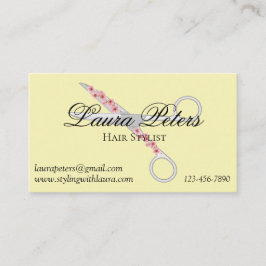 Tesoura Hair Stylist - Cartão de visita moderno