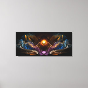 Tesouro Da Canvas De Arte Fractal Noturna