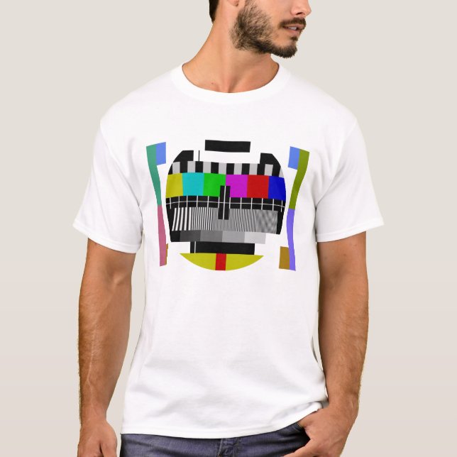 Test Card T-Shirt TV Pattern (Frente)