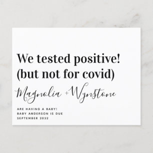 Testamos positivos no anúncio de gravidez engraçad