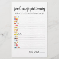 Teste de jogo Emoji Pictionary para comidas com Re