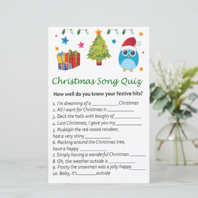 Teste de natal da coruja (Em pé/Frente)