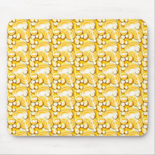 Teste padrão amarelo Mousepad dos círculos