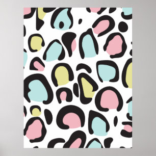 teste padrão animal do impressão dos anos 80