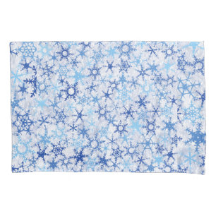 Teste padrão azul gelado dos flocos de neve
