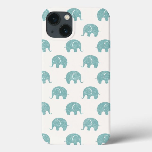 Teste padrão bonito do elefante da cerceta (Verso)