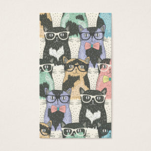 Teste padrão bonito dos gatos do hipster