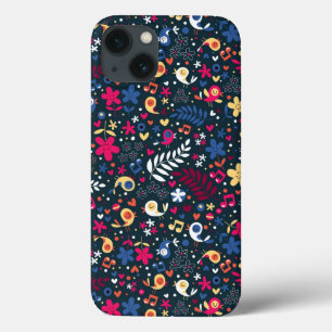 teste padrão bonito dos pássaros e de flores