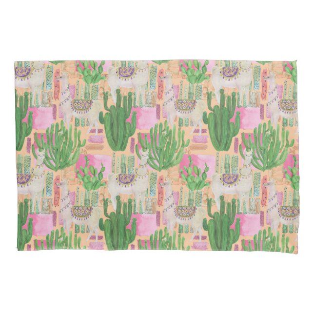 Teste padrão colorido do lama da aguarela (Frente-Esquerda)