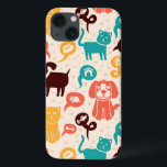 Teste padrão com gatos e os cães engraçados<br><div class="desc">Vector o teste padrão sem emenda dos desenhos animados com gatos e os cães engraçados - © e o ® Bigstock® - todos os direitos reservados.</div>