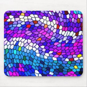 Teste padrão cor-de-rosa roxo azul Mousepad do