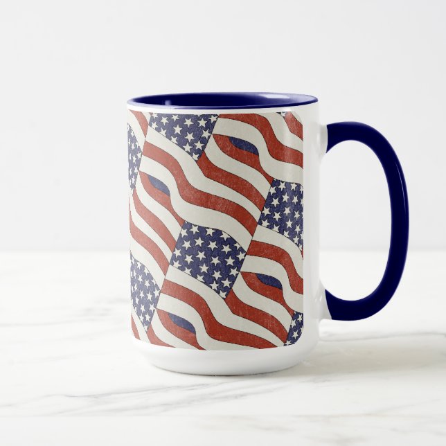 Teste padrão da bandeira americana caneca de 15 (Direita)