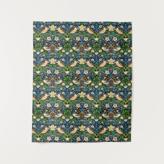 Teste padrão da tapeçaria do pássaro e da flor de (Frente)