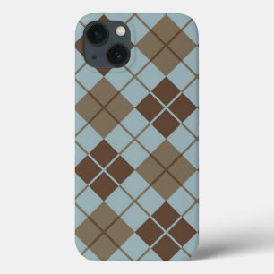 Teste padrão de Argyle no azul e no Taupe