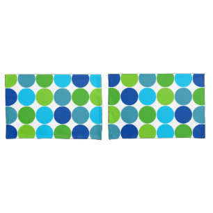 Teste padrão de bolinhas verde e azul