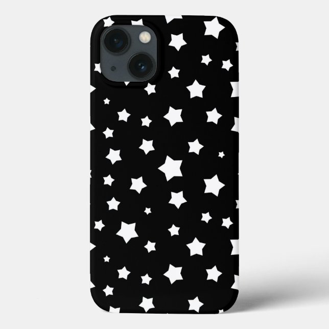 Teste padrão de estrelas preto e branco (Verso)