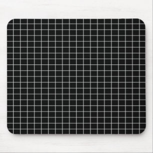 Teste padrão de grade preto e branco Mousepad