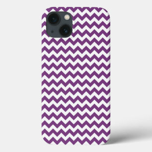 Teste padrão de ziguezague roxo e branco de