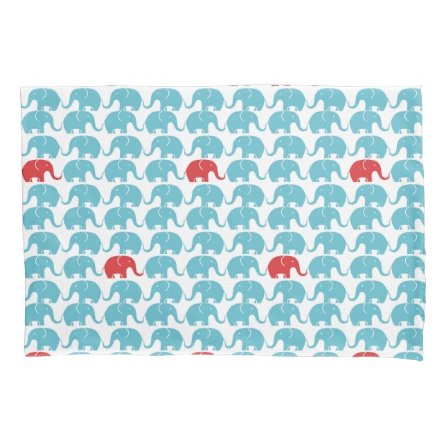 teste padrão do elefante com acento vermelho (Frente)
