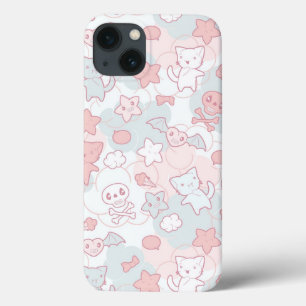teste padrão do kawaii com doodle