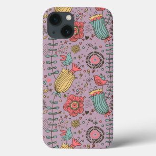 Teste padrão floral à moda com flores