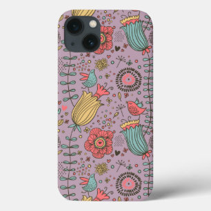 Teste padrão floral à moda com flores