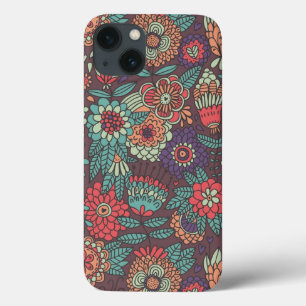 Teste padrão floral colorido no estilo dos