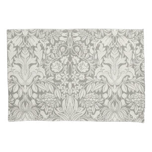 Teste padrão floral do damasco branco simples