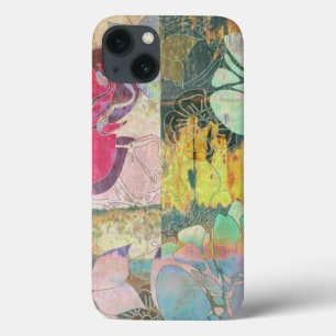 Teste padrão floral do grunge da arte