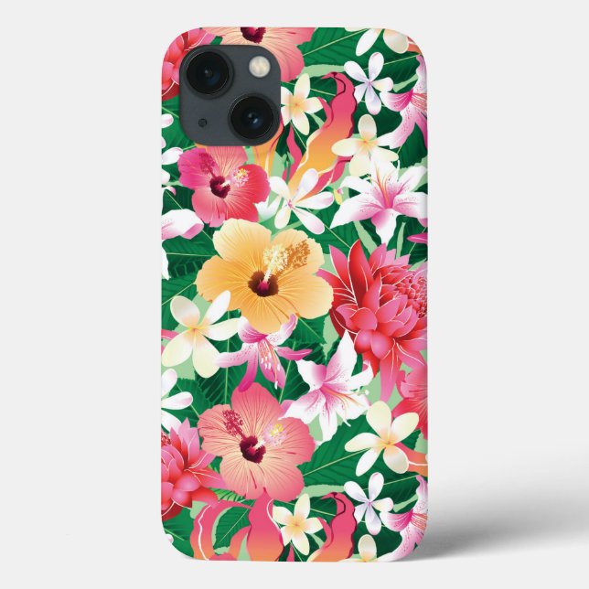 Teste padrão floral do hibiscus tropical (Verso)