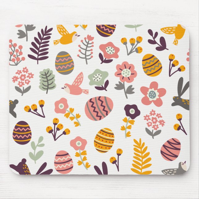 Teste padrão floral | Mousepad do primavera da (Frente)