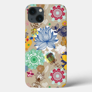 Teste padrão floral no estilo retro 3