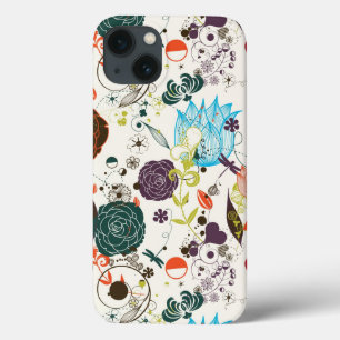 Teste padrão floral retro 2