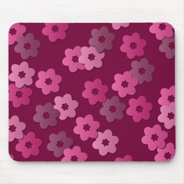 Teste padrão floral retro Mousepad (Frente)