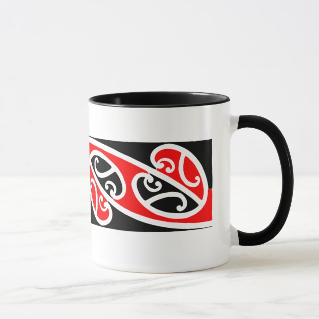 Teste padrão maori 2 de Kowhaiwhai - caneca (Direita)