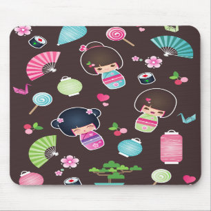 Teste padrão Mousepad de Kokeshi