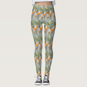 Teste padrão nupcial Legging dos Daffodils da