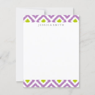 Teste padrão verde roxo de Ikat dos diamantes