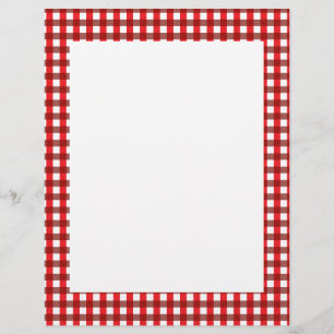 Teste padrão vermelho e branco do guingão
