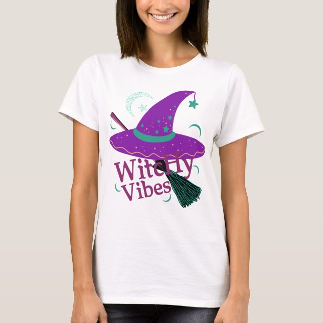 Testemunha de outubro Vibes Vibes Camisa de Hallow (Frente)